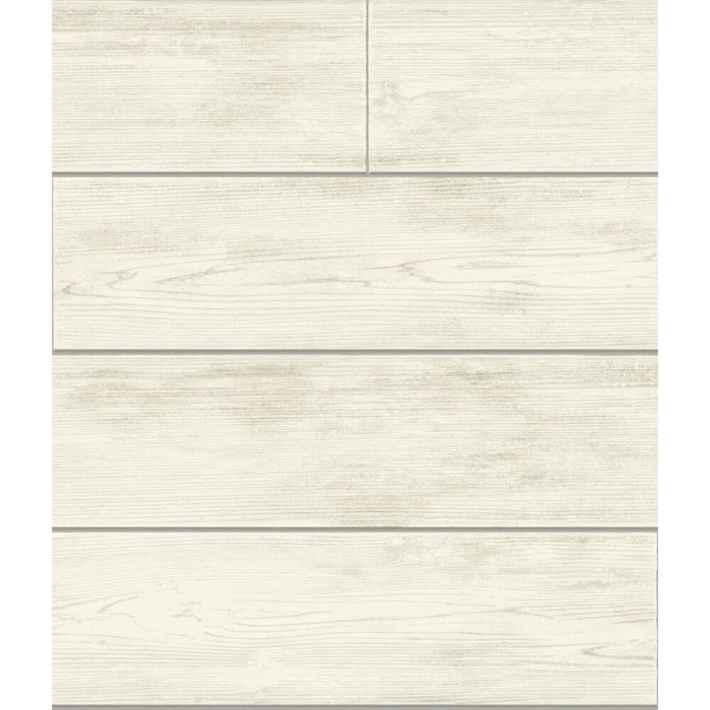 MAGNOLIA HOME Joanna Gaines Prepasted Wallpaper 56 sq ft Shiplap Warm Gray Cream